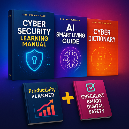 Cyber Security Learning Manual + AI Smart Living Guide + Cyber Dictionary (Professional 3-in-1 Premium Pack)